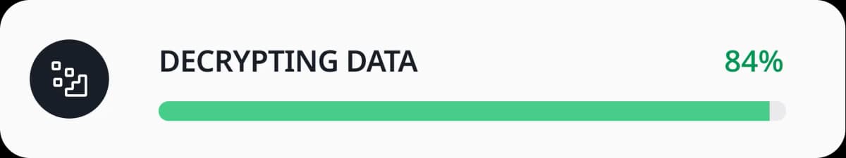 Decrypting data preview