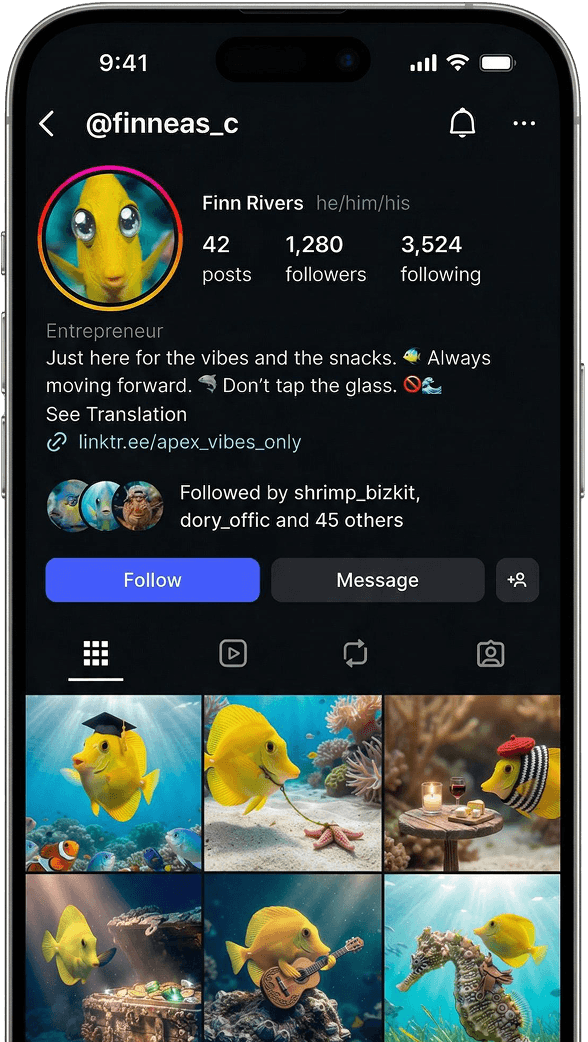 Instagram profile viewer on iPhone
